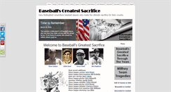 Desktop Screenshot of baseballsgreatestsacrifice.com