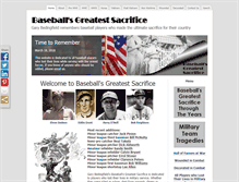 Tablet Screenshot of baseballsgreatestsacrifice.com